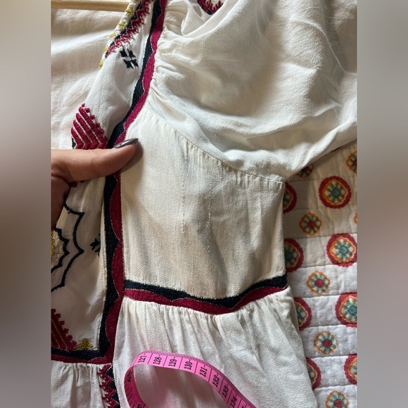 Free People Cream Midi Dress with Red Embroidery - Picture 10 of 12